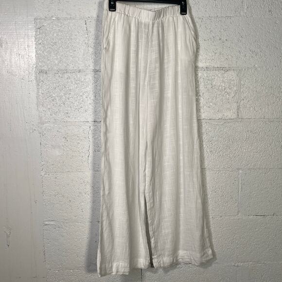 Cotton on Women's Relaxed Beach Pants Cover-up - White small - Picture 2 of 9